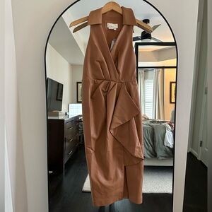 Anthropologie Maeve Leather Dress